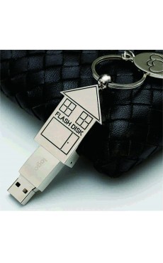 房屋形金屬USB手指