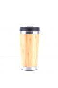 304不銹鋼竹子㗎啡杯配膠蓋